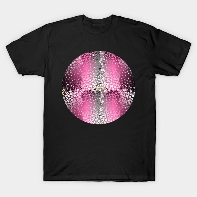 Colourful gradient unique flowers leopard stripes abstract modern 277 Pattern T-Shirt by dvongart